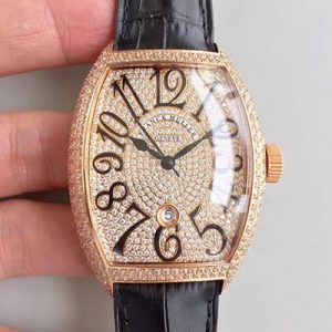 Franck Muller 8880 SC DT Rose Gold Diamonds Dial Replica Watch - UK Replica