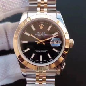 Rolex Datejust 41 126303 Gold Wrapped Black Dial Replica Watch - UK Replica