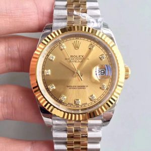 Rolex Datejust II M126333-0012 41MM Yellow Gold Champagne Dial EW Factory Replica Watch - UK Replica