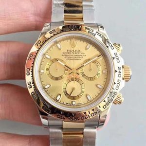 Rolex Daytona Cosmograph 116503 3A Factory 18K Yellow Gold Wrapped Gold Dial Replica Watch - UK Replica