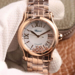 Chopard Happy Diamonds 274808-5002 YF Factory White Dial Rose Gold Replica Watch
