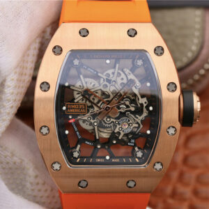 Richard Mille RM035 Americas KV Factory Rose Gold Orange Strap Replica Watch