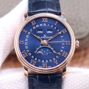 Blancpain Villeret 6654-3640-55 OM Factory V3 Blue Dial Replica Watch