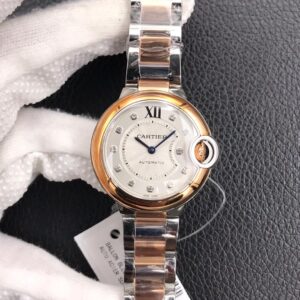 Ballon Bleu De Cartier Ladies 28MM V6 Factory V8 Rose Gold Bezel Replica Watch
