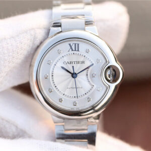 Ballon Bleu De Cartier WE902074 V6 Factory Diamond Silverr Dial Replica Watch