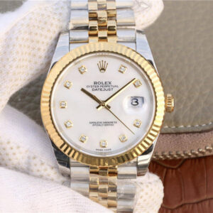Rolex Datejust M126333-0018 EW Factory Yellow Gold White Dial Replica Watch