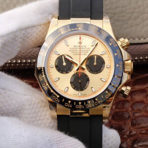 Rolex Daytona Cosmograph 116518ln JH Factory V6 Yellow Gold Black Chronograph Replica Watch