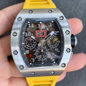 Richard Mille RM11 KV Factory Titanium Yellow Strap Replica Watch