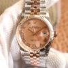 Rolex Datejust M126231-0027 EW Factory Diamonds Rose Gold Dial Replica Watch