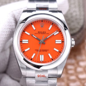Rolex Oyster Perpetual M124300-0007 41MM EW Factory Coral Red Dial Replica Watch