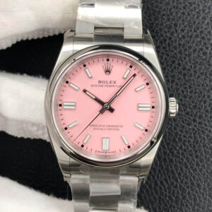 Rolex Oyster Perpetual M126000-0008 36MM EW Factory Candy Pink Dial Replica Watch