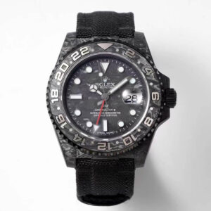 Rolex GMT-MASTER II Diw Carbon Fiber Black Fabric Strap Replica Watch