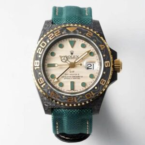 Rolex GMT-MASTER II Diw Carbon Fiber Case Green Fabric Strap Replica Watch