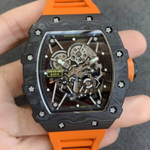 Richard Mille RM35-02 KV Factory V3 Carbon Fiber Orange Strap Replica Watch