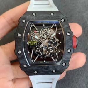 Richard Mille RM35-02 KV Factory V3 Carbon Fiber White Rubber Strap Replica Watch