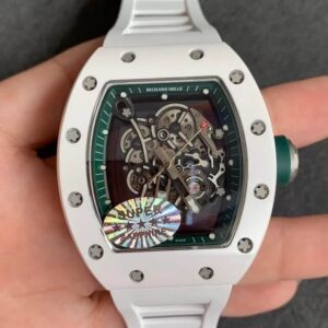 Richard Mille RM055 KV Factory White Ceramic Skeleton Dial Replica Watch