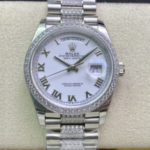 Rolex Day Date M128349RBR-0026 EW Factory Diamond-Set Bezel Replica Watch
