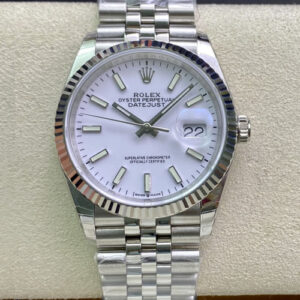 Rolex Datejust 36MM EW Factory Stainless Steel White Dial Replica Watch