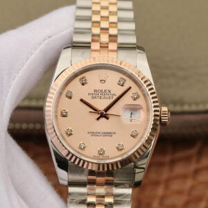 Rolex Datejust 116231 36MM GM Factory Diamond-set Pink Dial Replica Watch