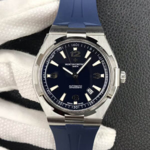 Vacheron Constantin Overseas 47040 8F Factory Blue Rubber Strap Replica Watch