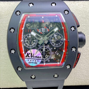 Richard Mille RM011 KV Factory Ceramic Black Rubber Strap Replica Watch