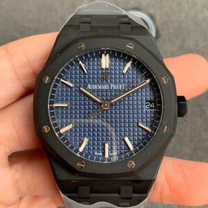 Audemars Piguet Royal Oak 15500 DLC Version ZF Factory Frosted Blue Dial Replica Watch