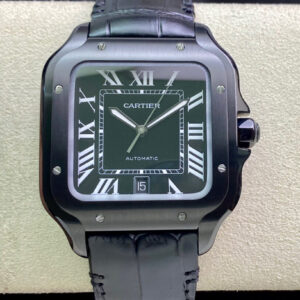 Cartier Santos WSSA0039 GF Factory Cowhide Strap Replica Watch
