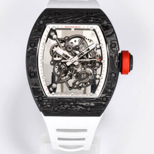 Richard Mille RM-055 BBR Factory Carbon Fiber White Strap Replica Watch