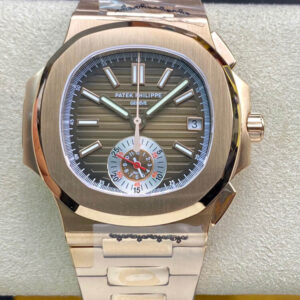 Patek Philippe Nautilus 5980-1R 3K Factory V2 Rose Gold Replica Watch