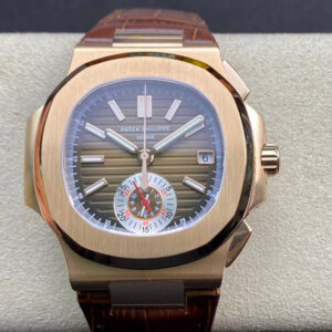 Patek Philippe Nautilus 5980R-001 3K Factory V2 Rose Gold Replica Watch