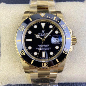 Rolex Submariner 116618LN-97208 Clean Factory Yellow Gold Replica Watch