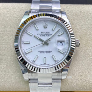 Rolex Datejust M126334-0009 VS Factory White Dial Replica Watch
