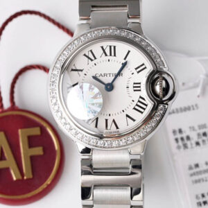 Ballon Bleu De Cartier 28MM W4BB0015 AF Factory Diamond-set Bezel Replica Watch