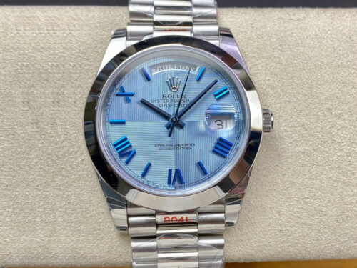 Rolex Day Date M228206-0001 EW Factory Blue Dial Replica Watch
