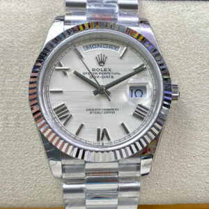 Rolex Day Date 228239-83419 EW Factory Silver Dial Replica Watch