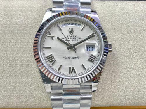 Rolex Day Date 228239-83419 EW Factory Silver Dial Replica Watch