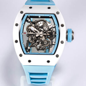 Richard Mille RM-055 BBR Factory Ceramic Case Blue Strap Replica Watch