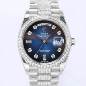 Rolex Day Date M128349RBR-0016 EW Factory Diamond Bezel Replica Watch